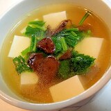 豆腐とほうれん草と黒大蒜のコンソメスープ♬